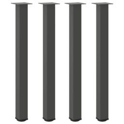 Berkfield Home Coffee Table Legs 4 pcs Anthracite 90-92 cm Steel in Black - thumbnail 2