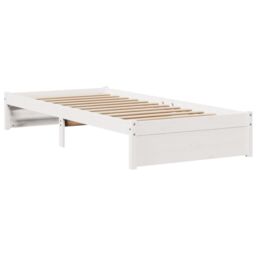 Berkfield Home Bed Frame with Headboard without Mattress White 90x200 cm - thumbnail 5