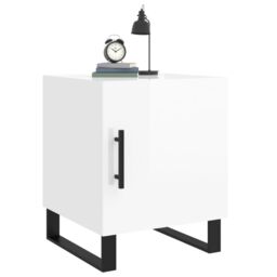 Berkfield Home Bedside Cabinets 2 pcs High Gloss White 40x40x50 cm Engineered Wood - Size: 40 x 40 x 50 cm - thumbnail 4