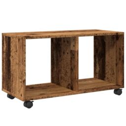 Berkfield Home vidaXL¬†Rolling¬†Cabinet¬†Old Wood 72x33x42.5 cm Engineered Wood in Brown - thumbnail 2