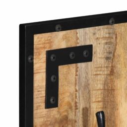 Berkfield Home Coat Rack 35x8x110 cm Solid Rough Wood Mango in Brown - Size: 35 x 8 x 110 cm - thumbnail 4