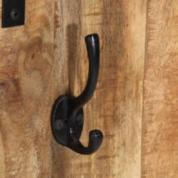 Berkfield Home Coat Rack 35x8x110 cm Solid Rough Wood Mango in Brown - Size: 35 x 8 x 110 cm - thumbnail 5