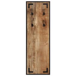 Berkfield Home Coat Rack 35x8x110 cm Solid Rough Wood Mango in Brown - Size: 35 x 8 x 110 cm - thumbnail 2
