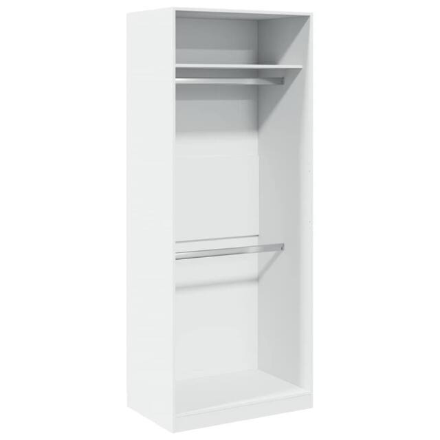 Berkfield Home Wardrobe White 80x50x200 cm Engineered Wood - Size: 80 x 50 x 200 cm - image 1