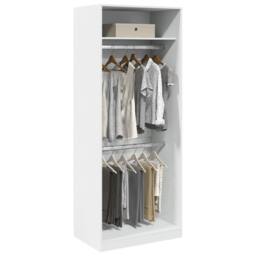 Berkfield Home Wardrobe White 80x50x200 cm Engineered Wood - Size: 80 x 50 x 200 cm - thumbnail 2