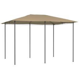 Berkfield Home Gazebo 3x4x2.6 m Taupe 160 g/m ² in Beige - thumbnail 3