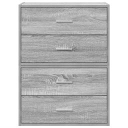 Berkfield Home Cabinets with 2 Drawers 2 pcs Grey Sonoma 60x31x40 cm Engineered Wood - Size: 60 x 31 x 40 cm - thumbnail 4