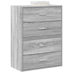 Berkfield Home Cabinets with 2 Drawers 2 pcs Grey Sonoma 60x31x40 cm Engineered Wood - Size: 60 x 31 x 40 cm - thumbnail 1