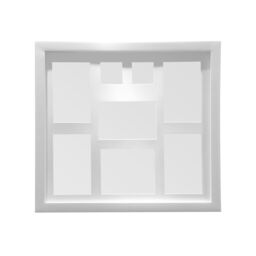 Orsina White 8 Multi Photo Frame, Sturdy Wall Display Piece, Polyresin Poster Frame, Ideal For Home or Office Decor - thumbnail 1
