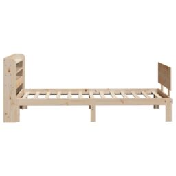Berkfield Home Bed Frame with Headboard without Mattress 90x190 cm Single in Brown - thumbnail 5