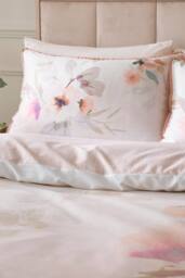 Soiree 'Mia Floral Blooms' 100% Cotton Duvet Cover Set in Natural - Size: Double - thumbnail 2