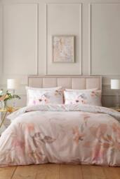 Soiree 'Mia Floral Blooms' 100% Cotton Duvet Cover Set in Natural - Size: Double - thumbnail 1