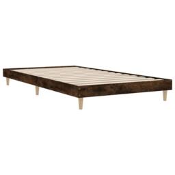 Berkfield Home Bed Frame Smoked Oak 100x200 cm Engineered Wood in Brown - thumbnail 3