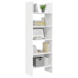 Berkfield Home Modern Book Cabinet White 60x35x180 cm Engineered Wood - Size: 60 x 35 x 180 cm - thumbnail 4