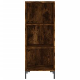 Berkfield Home Highboard Smoked Oak 34.5x34x180 cm Engineered Wood in Brown - thumbnail 6