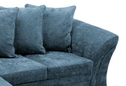 Abakus Direct Farrow Crushed Chenille Corner Sofa in Blue - thumbnail 5