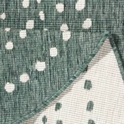 THE RUGS Indoor Outdoor Bali Round Rug Reversible Flatweave Polypropylene in Green - Size: 140 cm diameter - thumbnail 2