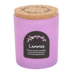 Something Different Wheel Of The Year Cinnamon Orange Lammas Candle in Pale Lilac - thumbnail 2