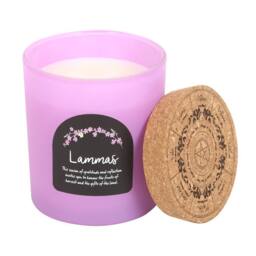 Something Different Wheel Of The Year Cinnamon Orange Lammas Candle in Pale Lilac