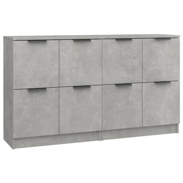 Berkfield Home Sideboards 2 pcs Concrete Grey 60x30x70 cm Engineered Wood - Size: 60 x 30 x 70 cm - image 1