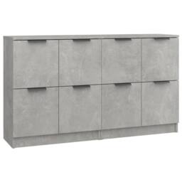 Berkfield Home Sideboards 2 pcs Concrete Grey 60x30x70 cm Engineered Wood - Size: 60 x 30 x 70 cm - thumbnail 1