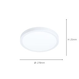 Eglo Fueva 6-Z Smart Control RGB IP44 Plastic Ceiling Light, 27.8cm White - thumbnail 4