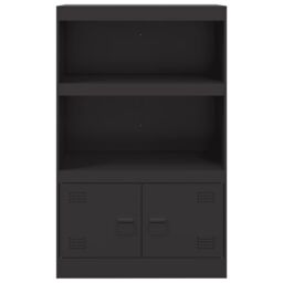 Berkfield Home Sideboard Black 67x39x107 cm Steel - Size: 67 x 39 x 107 cm - thumbnail 6