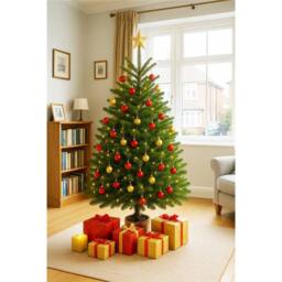 Clifton Premier Nordman Fir Xmas Tree - Low Needle Drop - 2.0 - 2.5m (6.5 - 8 ft) in Green - thumbnail 8