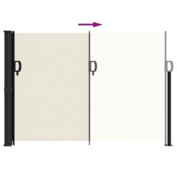 Berkfield Home Retractable Side Awning Cream 140x300 cm - thumbnail 5