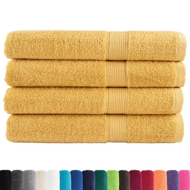 Berkfield Home Premium Sauna Towels SOLUND 4pcs Gold 80x200cm 600gsm - image 1