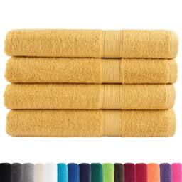 Berkfield Home Premium Sauna Towels SOLUND 4pcs Gold 80x200cm 600gsm