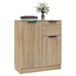 Berkfield Home Sideboard Sonoma oak 60x30x70 cm Engineered Wood in Light Tan - Size: 60 x 30 x 70 cm - thumbnail 4