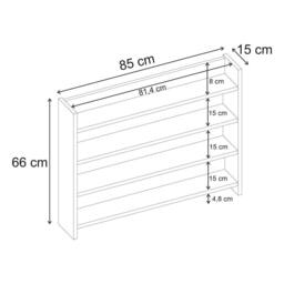 Decortie 'Lane' 4-Tier Wall-Mounted Display Shelf in Light Beige - thumbnail 3
