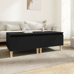 Berkfield Home Side Tables 2 pcs Black 50x46x35 cm Engineered Wood - Size: 50 x 46 x 35 cm