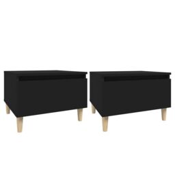 Berkfield Home Side Tables 2 pcs Black 50x46x35 cm Engineered Wood - Size: 50 x 46 x 35 cm - thumbnail 2