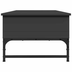 Berkfield Home Coffee Table Black 100x50x35 cm Engineered Wood & Metal - Size: 100 x 50 x 35 cm - thumbnail 6
