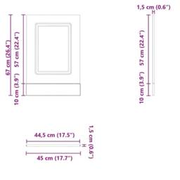 Berkfield Home Decorative Dishwasher Panel¬†Kalmar¬†Black 45x1.5x67 cm Engineere in Black - thumbnail 8