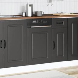 Berkfield Home Decorative Dishwasher Panel¬†Kalmar¬†Black 45x1.5x67 cm Engineere in Black - thumbnail 1