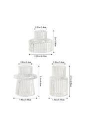 Living and Home Set of 6 Candle Holders in Clear - thumbnail 6