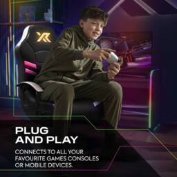 X Rocker Aries RGB 2.1 Stereo Audio Gaming Chair With LED App Control Lights in Black - thumbnail 6