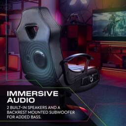X Rocker Aries RGB 2.1 Stereo Audio Gaming Chair With LED App Control Lights in Black - thumbnail 4