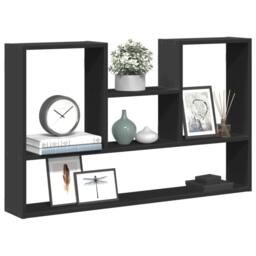 Berkfield Home Wall Shelf Black 99x15x60 cm Engineered Wood - Size: 99 x 15 x 60 cm - thumbnail 2