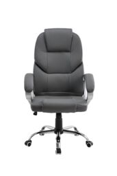Living and Home Swivel Gaming Office Chair with Casters in Grey - thumbnail 2