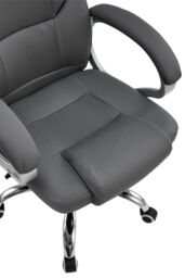 Living and Home Swivel Gaming Office Chair with Casters in Grey - thumbnail 6