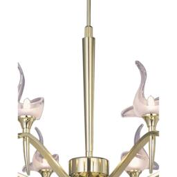 Netlighting Viena Telescopic Pendant Round 8 Light G9 Polished Brass in Gold - thumbnail 3