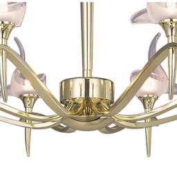 Netlighting Viena Telescopic Pendant Round 8 Light G9 Polished Brass in Gold - thumbnail 5