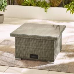 FurnitureboxUK Orlando Rattan Rising Garden Coffee Dining Table in Grey - thumbnail 2