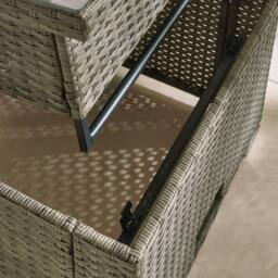 FurnitureboxUK Orlando Rattan Rising Garden Coffee Dining Table in Grey - thumbnail 4