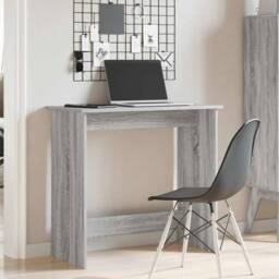 Berkfield Home Decorative Desk Grey Sonoma 80x40x75 cm Engineered Wood - Size: 80 x 40 x 75 cm - thumbnail 1