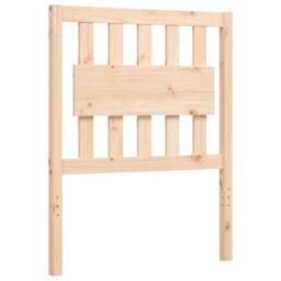 Berkfield Home Beautiful Bed Frame with Headboard Small Single Solid Wood in Light Tan - thumbnail 9
